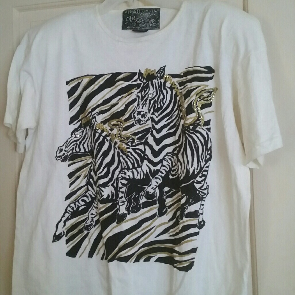 Apparel Limited Art Warr Zebras TSHIRT XL